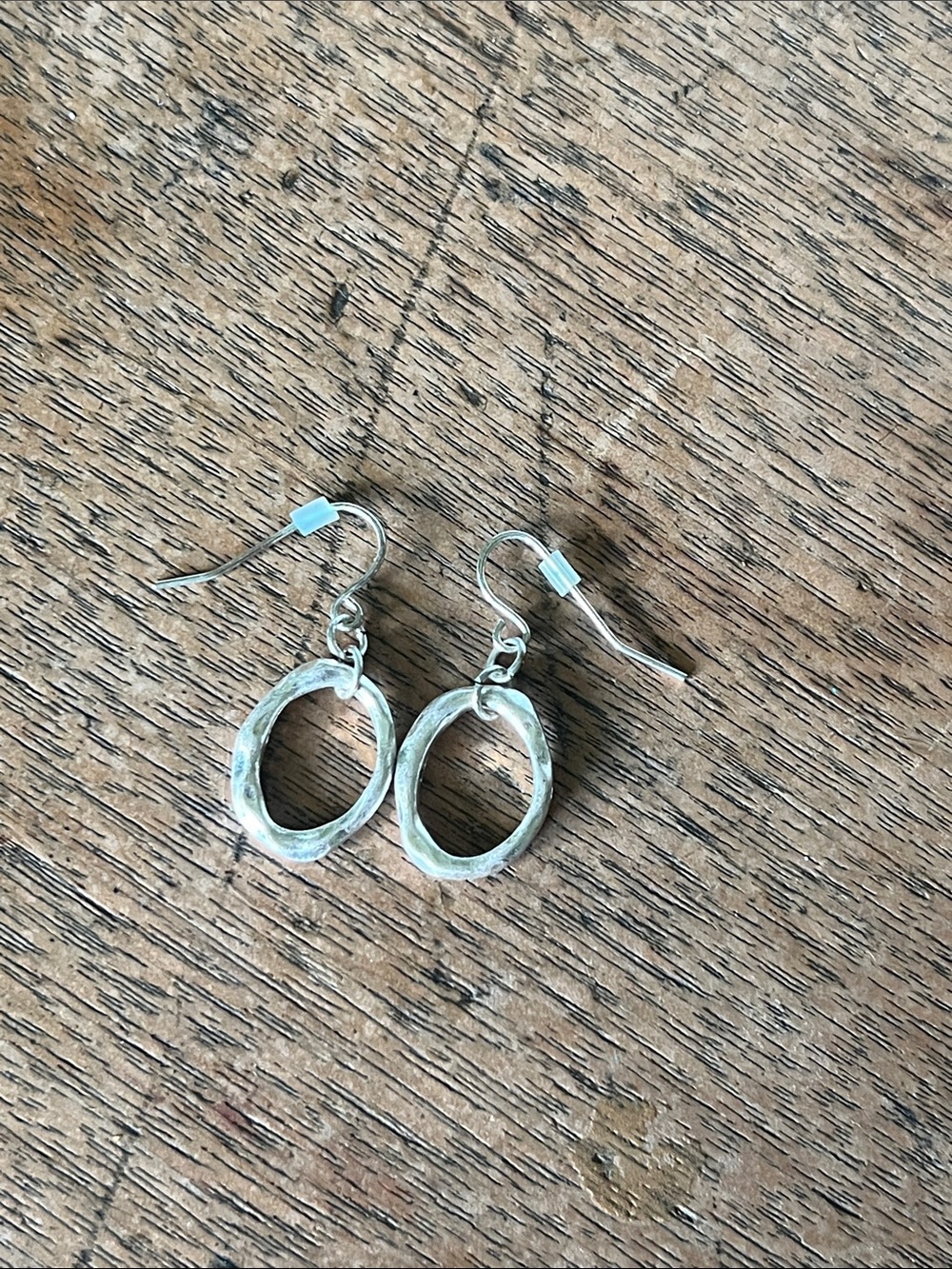 Silver Oval Drop Earrings - Women Jewelry